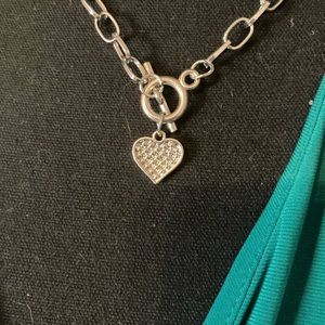 Rhinestone heart jewelry set